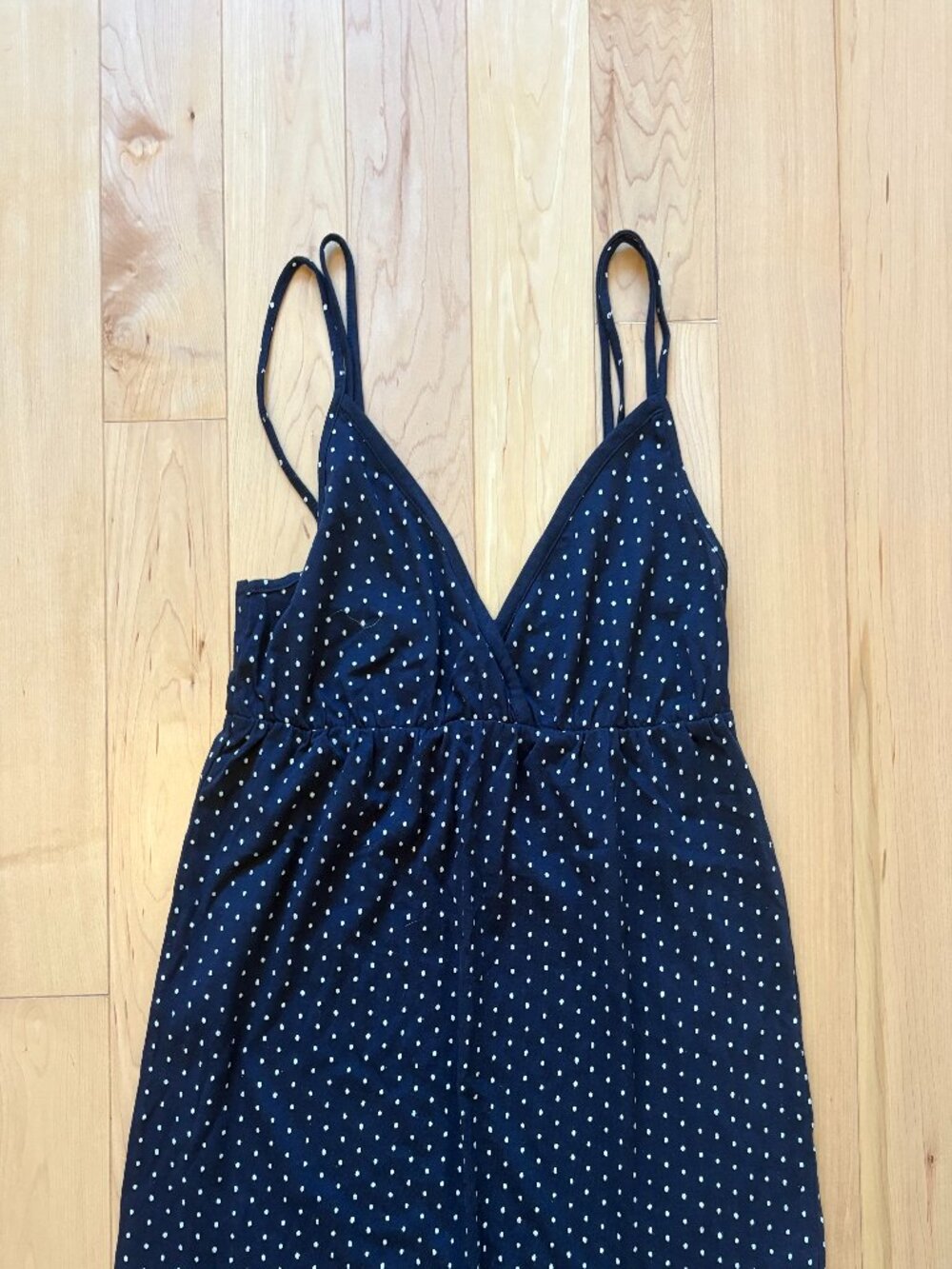 navy polka dot tank top